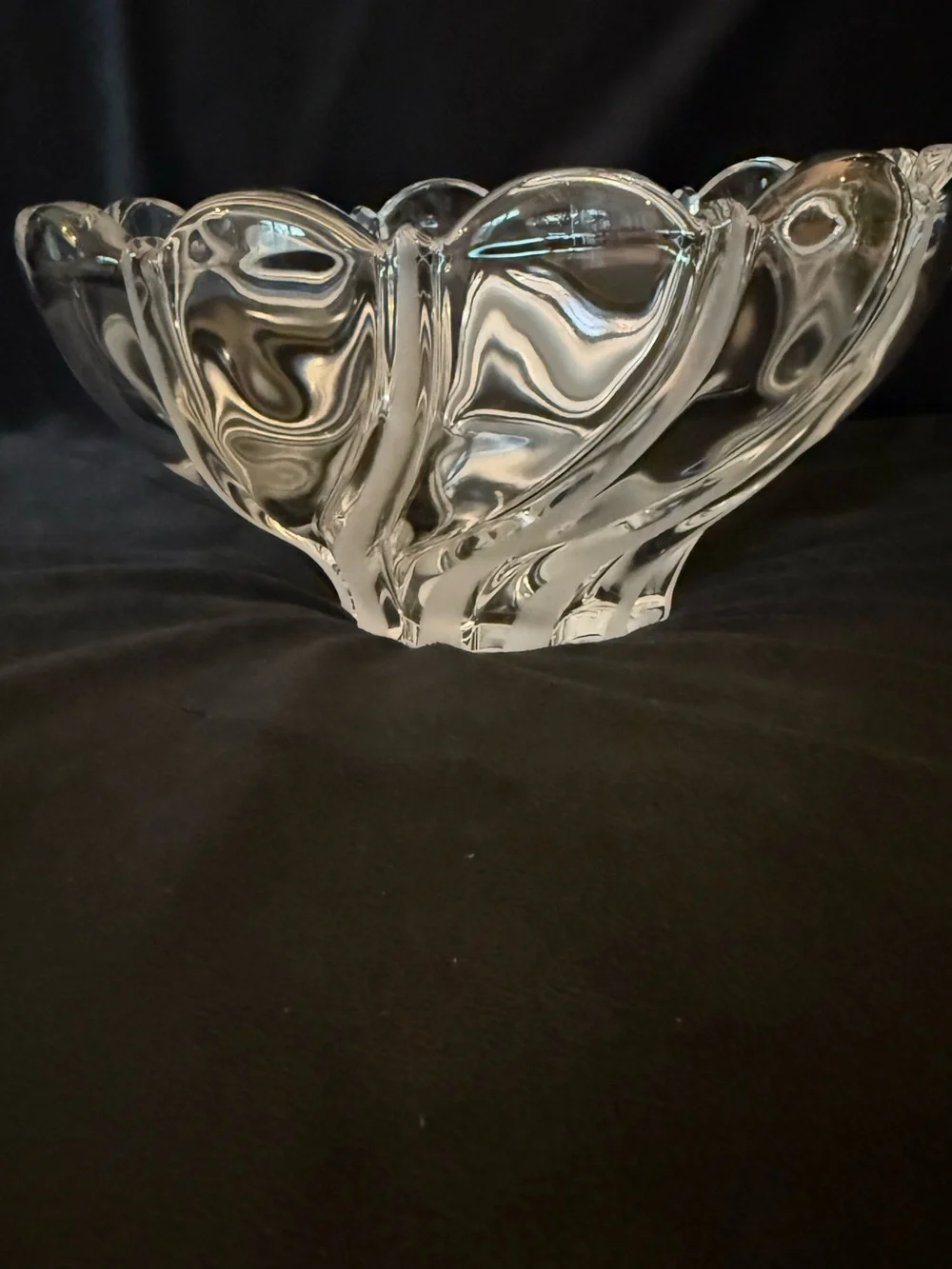Mikasa Peppermint Frost Swirl Crystal Bowl - Home Accents